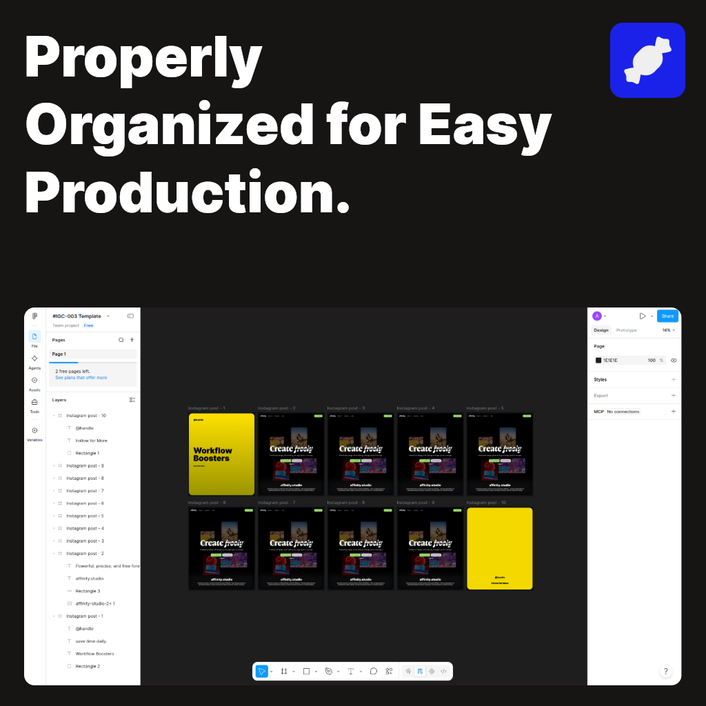 Minimal Full Screen Instagram Carousel — Figma Template #003 preview 2