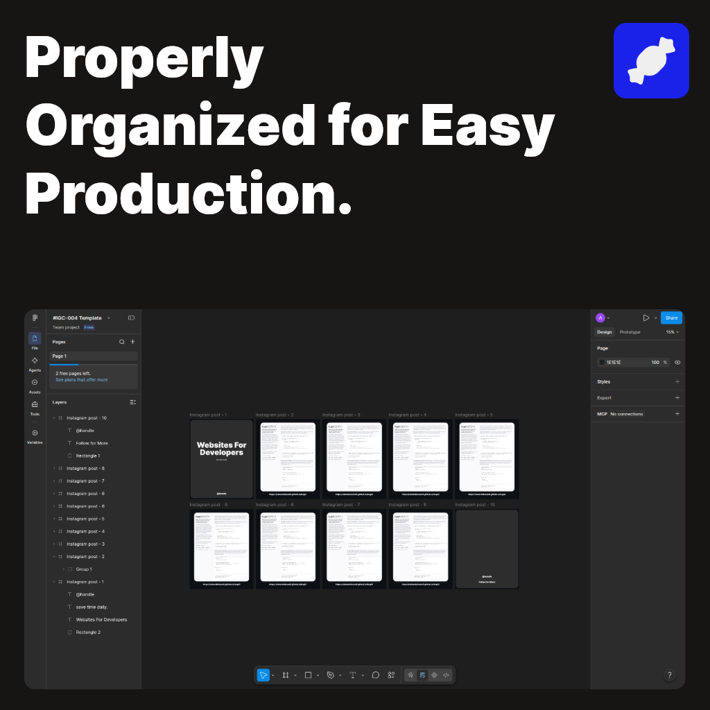 Minimal Compact Instagram Carousel — Figma Template #004 preview 2