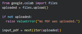 How to Upload PDF files in Google Colab