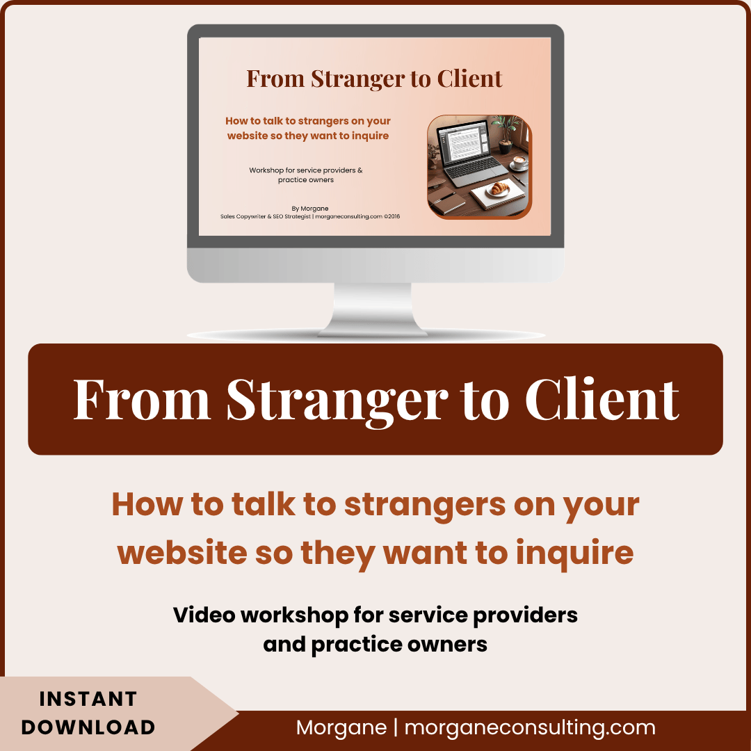 From Stranger to Client Workshop by Morgane Consulting