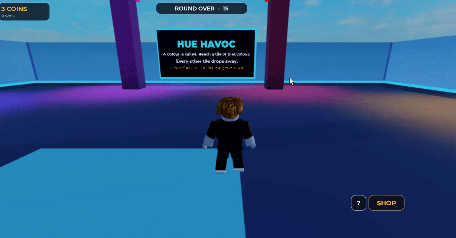 Color survival game shop UI