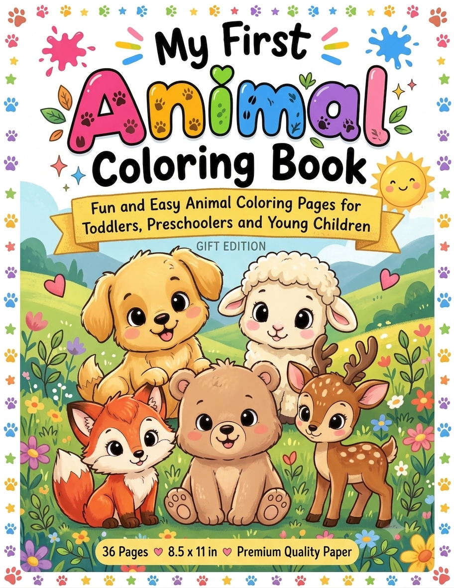 animal coloring book for kids my first animal coloring book animal coloring book for toddlers animal coloring book for preschoolers easy coloring pages for kids simple animal coloring book kids coloring activity book coloring book for young children beginner coloring book preschool coloring activities animal coloring pages creative activity book for kids screen free activities for kids