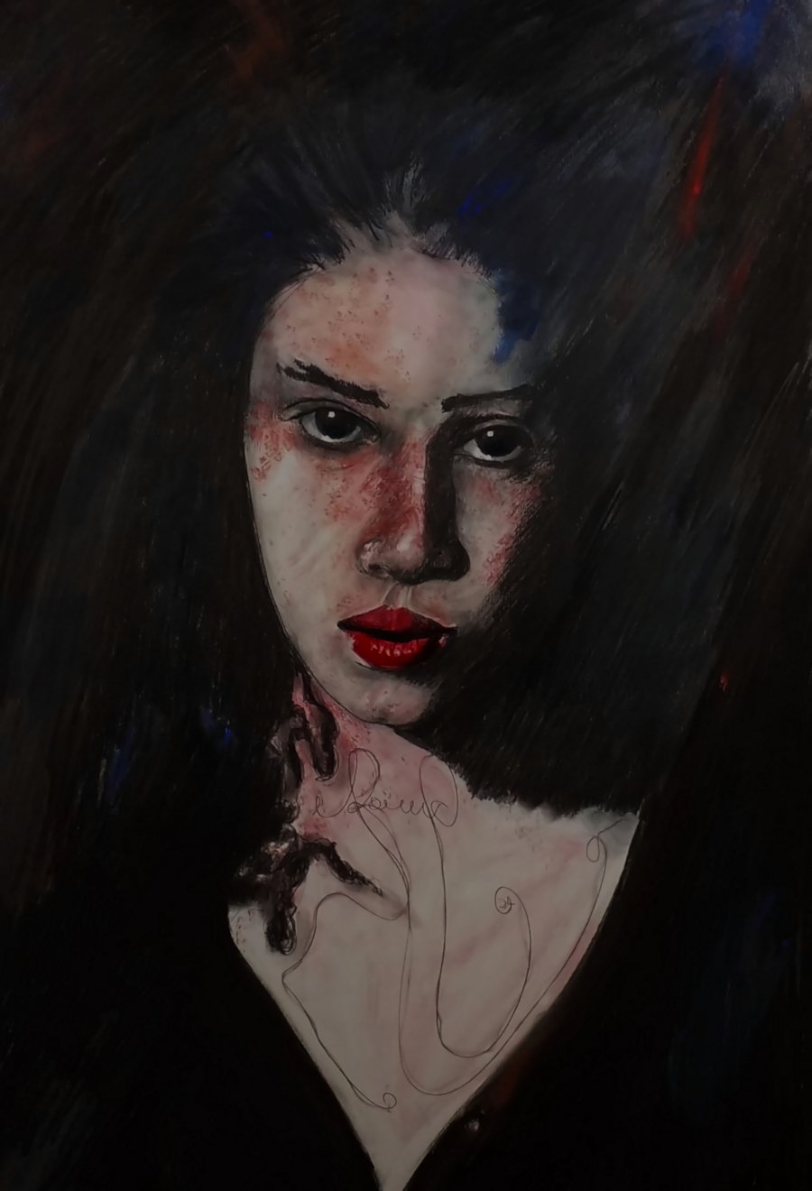 Alice Heywood. pencil and dry pigment paint powder on 594 x 841 mm 200 gsm cartridge paper