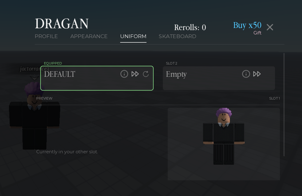 Roblox appearance customization interface