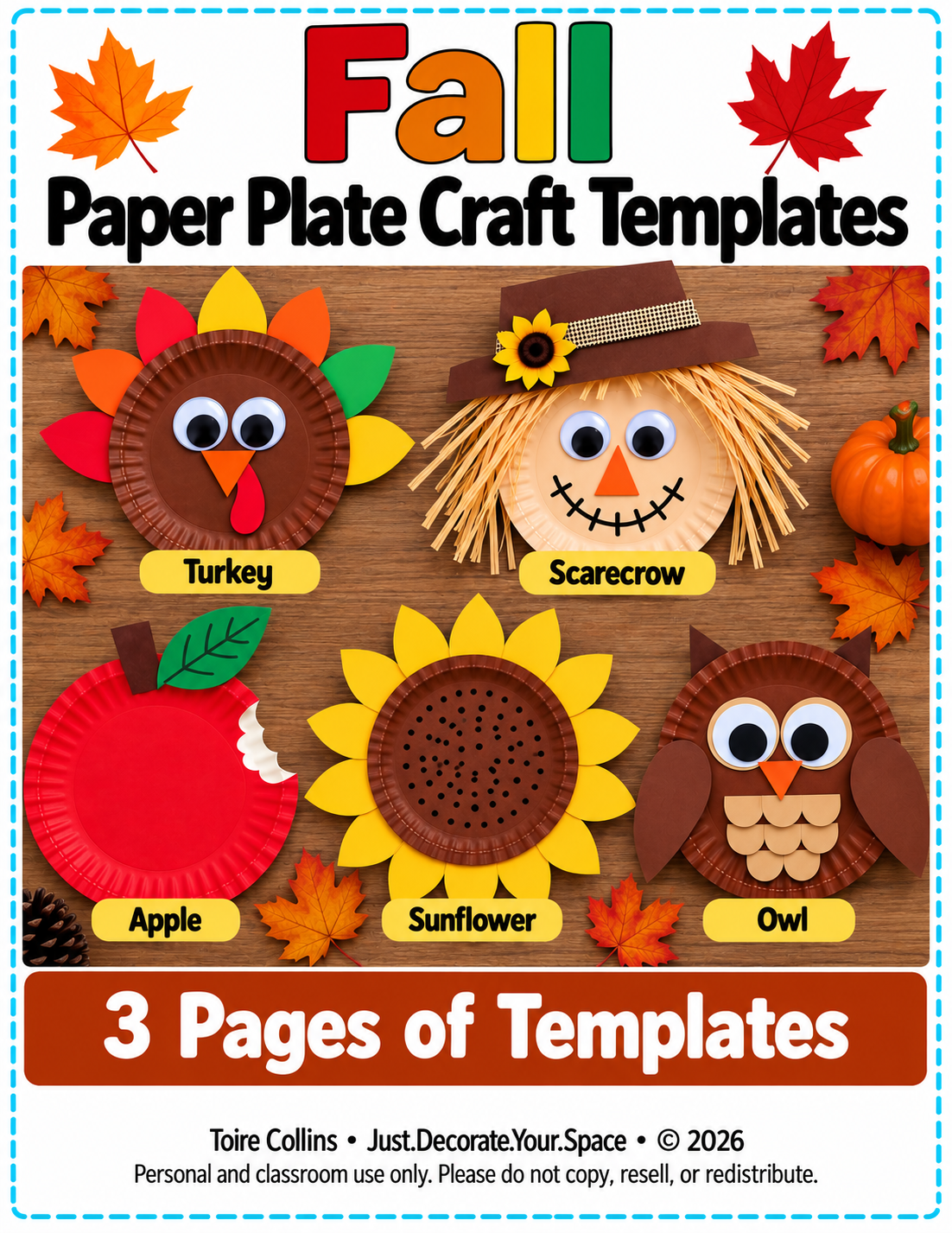 Print Example Paper Fall Paper Plate Craft Templates β Free Printable - Payhip