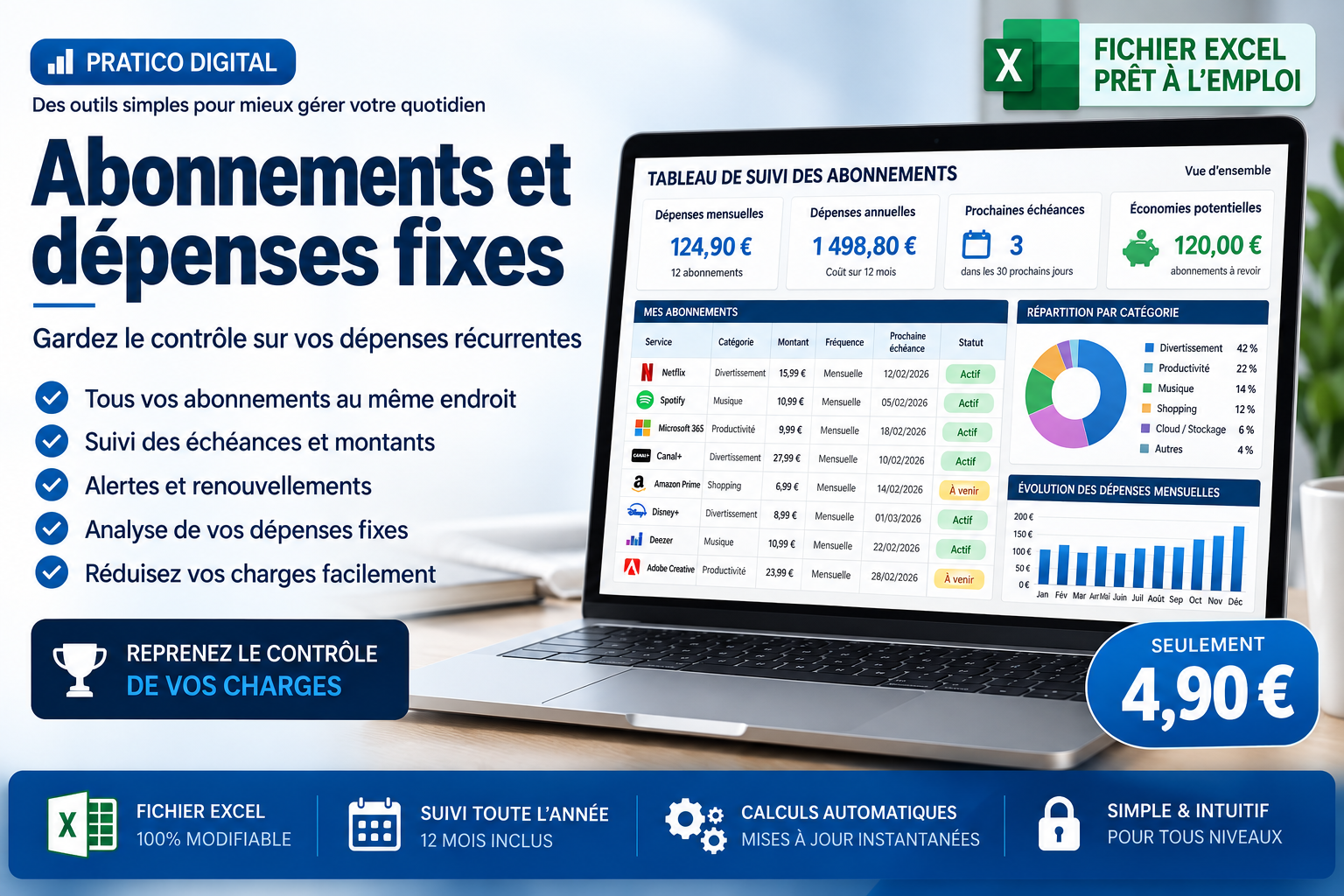 Abonnements & dépenses fixes