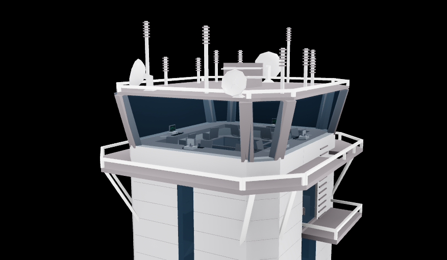 Airport control room workstations