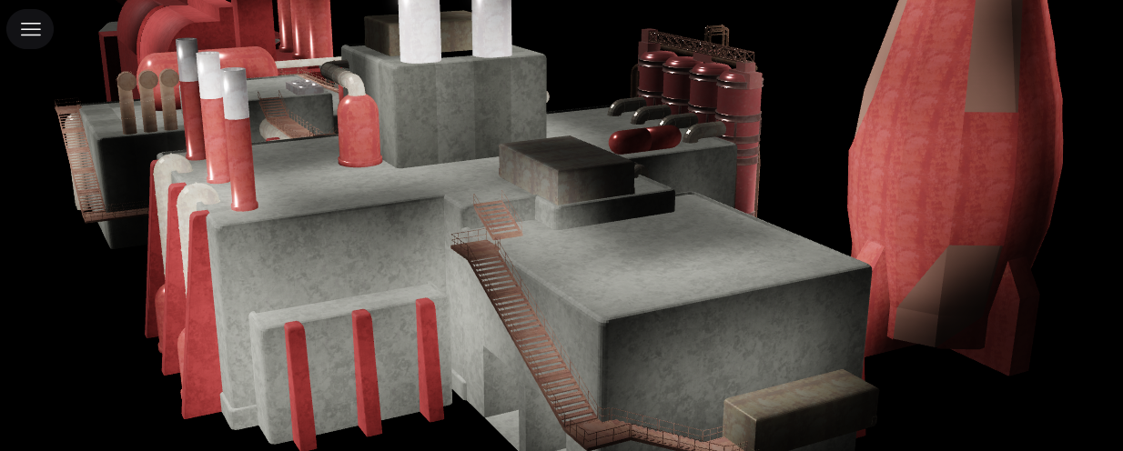Factory tanks and machinery
