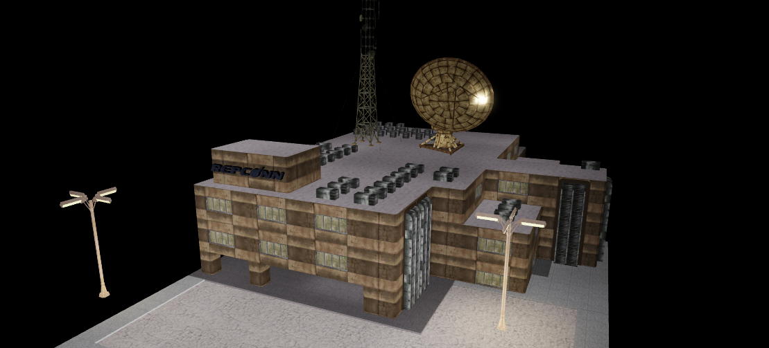 Rooftop satellite communications facility