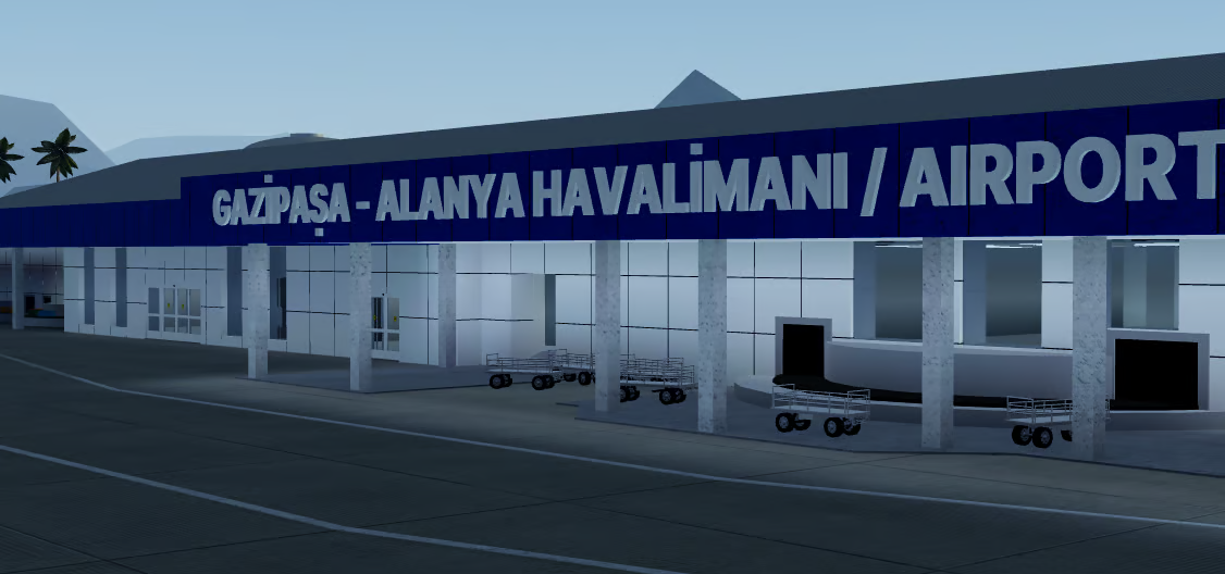 Turkish airport terminal exterior