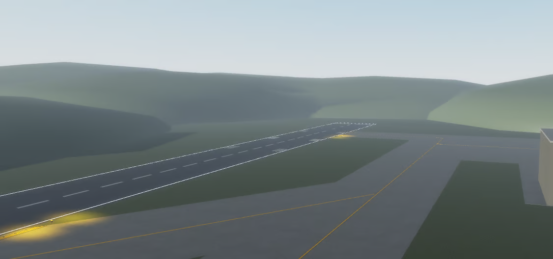 Detailed airport terminal building