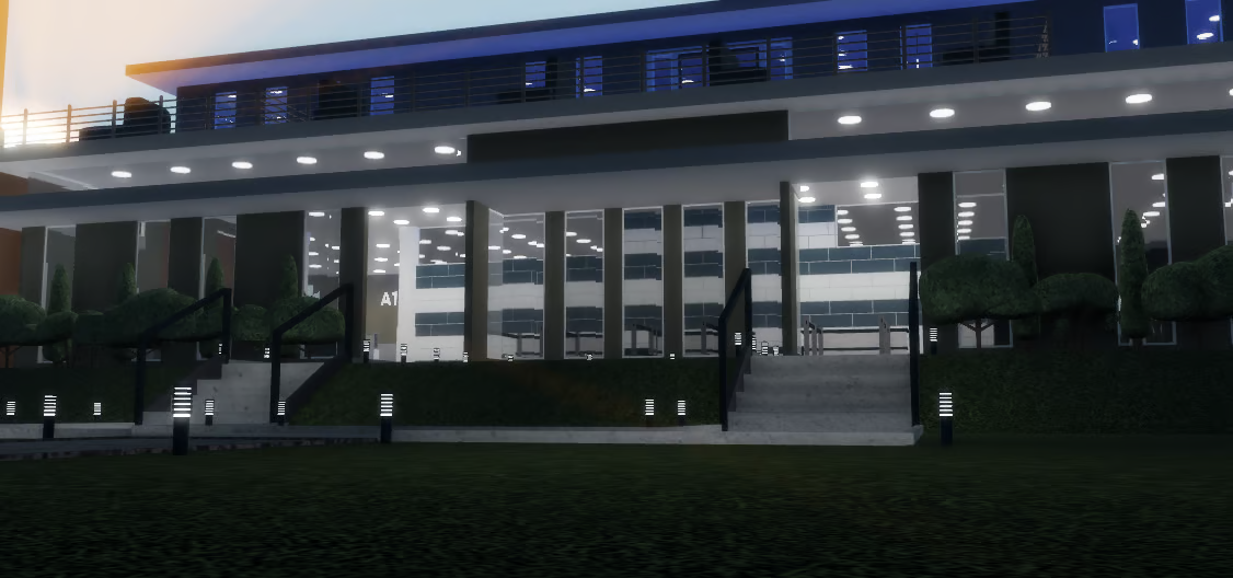 Modern regional airport exterior