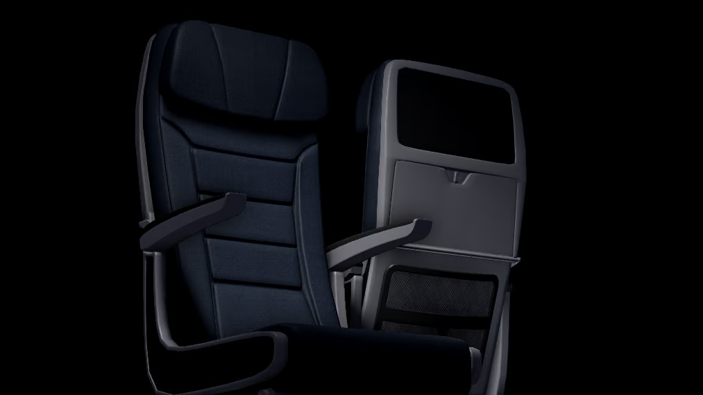 Detailed passenger aircraft seat
