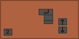 Picture From Keyboard with the keys used in the game