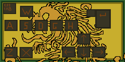 Keyboard from keys used in the game Tribal Sun