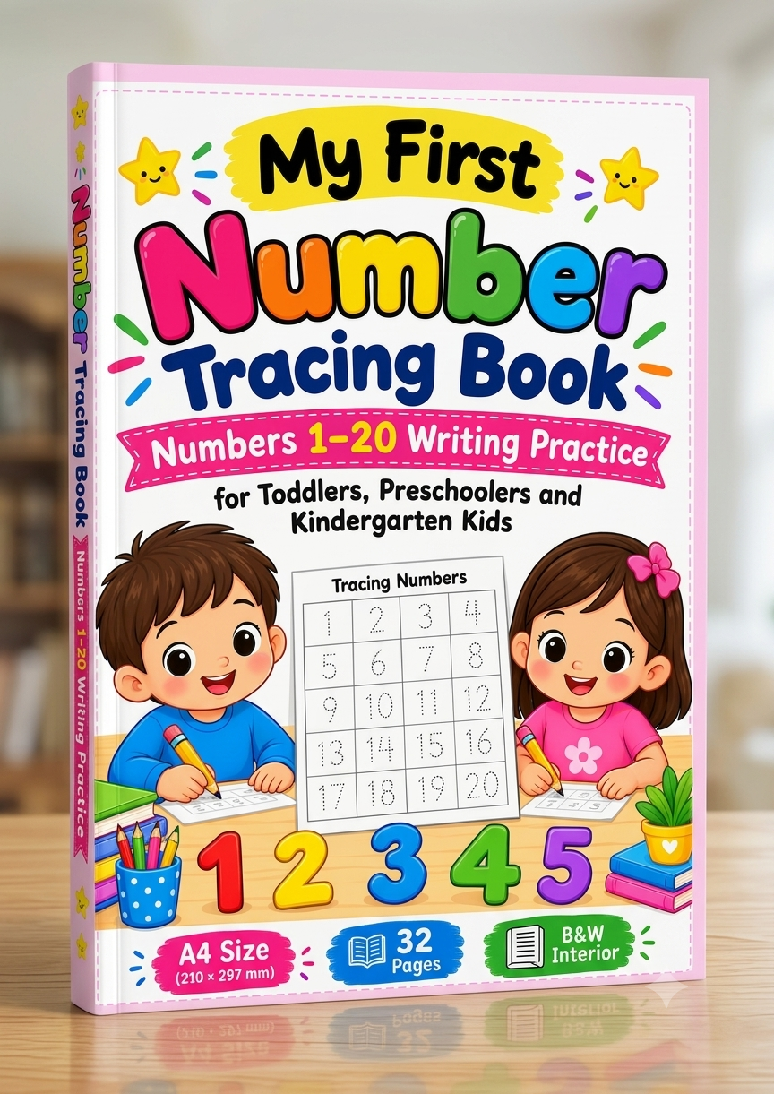 number tracing book for toddlers number writing practice for preschoolers numbers 1 20 tracing workbook preschool number activity book kindergarten handwriting practice early learning numbers workbook counting and number practice kids