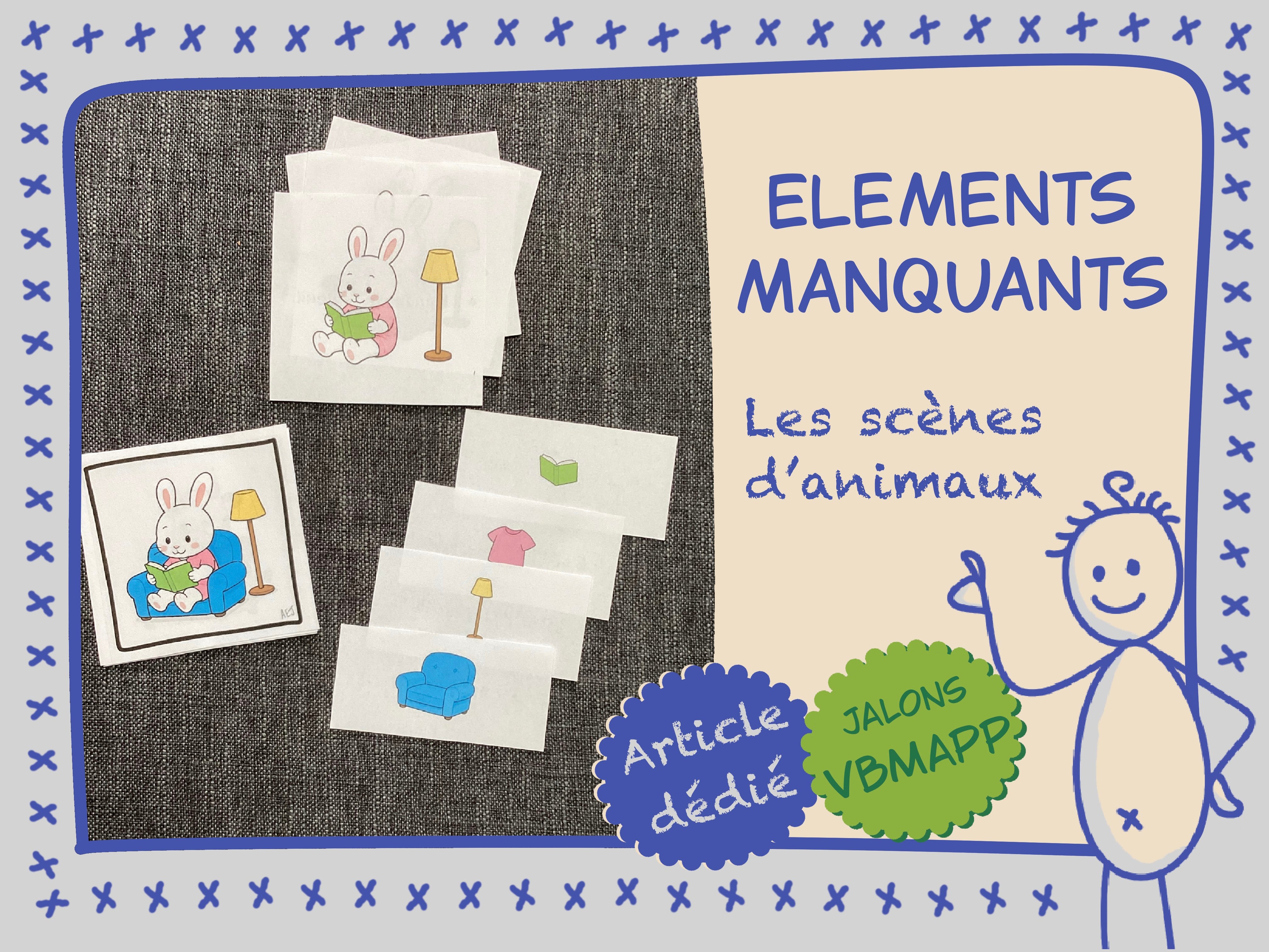Boîte de Eléments manquants - Scènes d'animaux