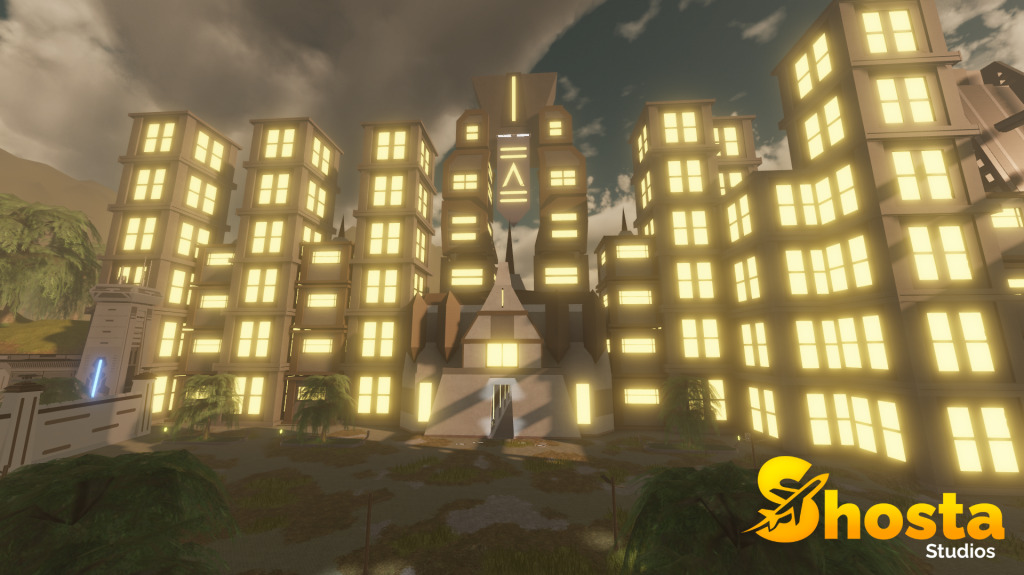Advanced lighting across futuristic city