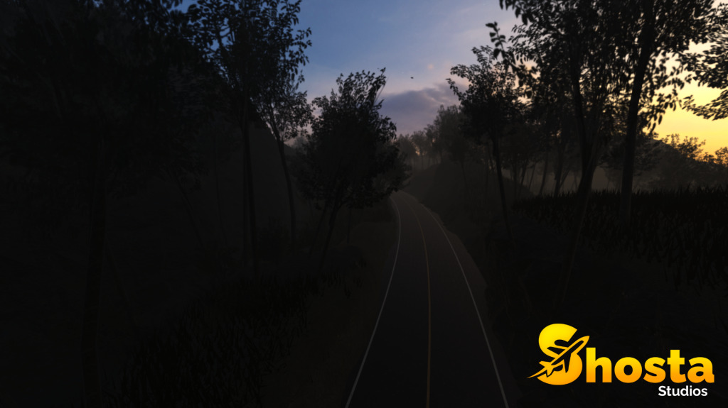 Custom-built Korean town environment