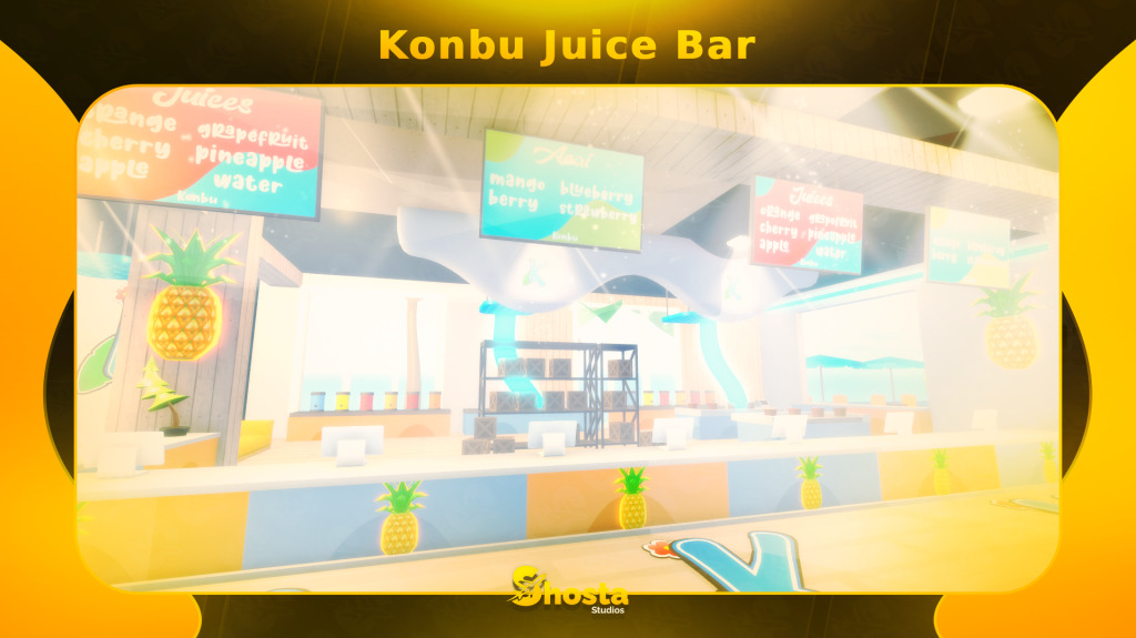 Juice bar interior spaces