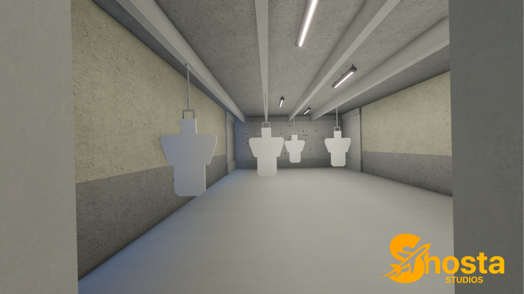 Detailed urban nightclub interior