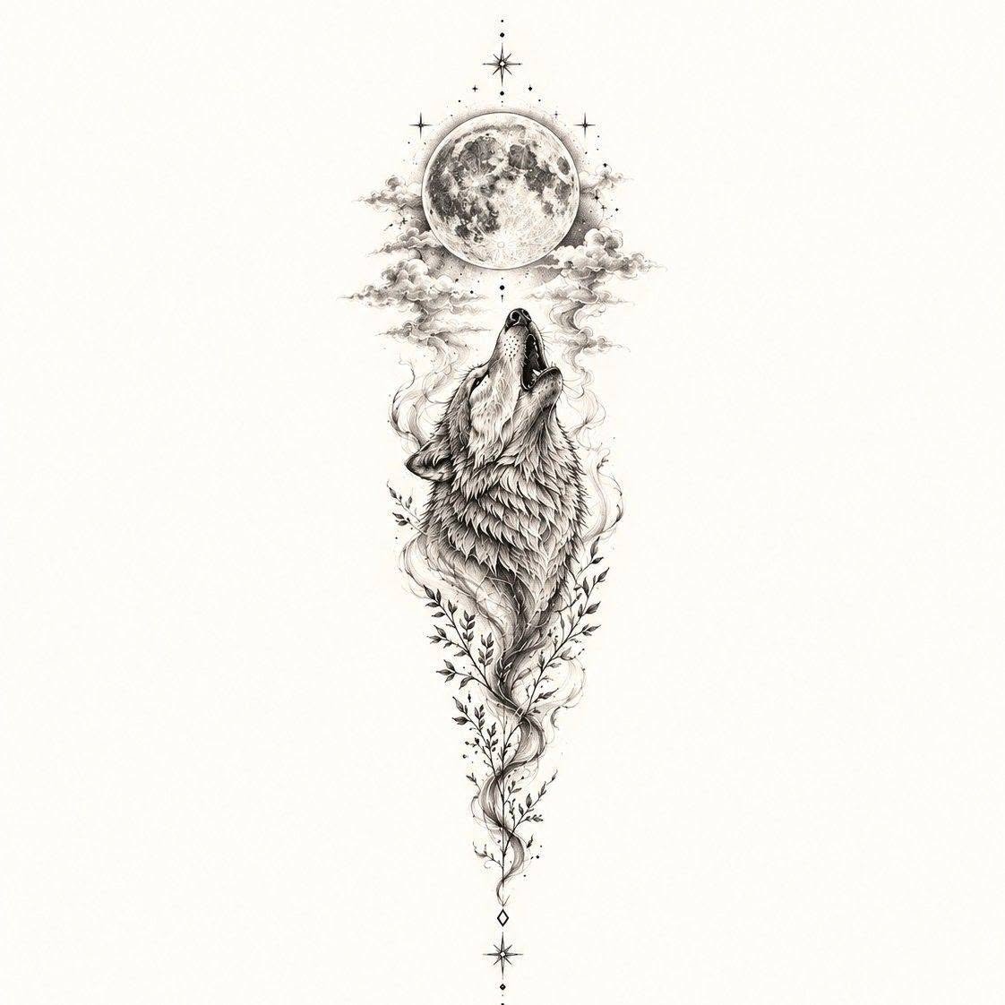 She-Wolf illustration symbolizing strength, freedom, resilience and the creative world of Anna K.