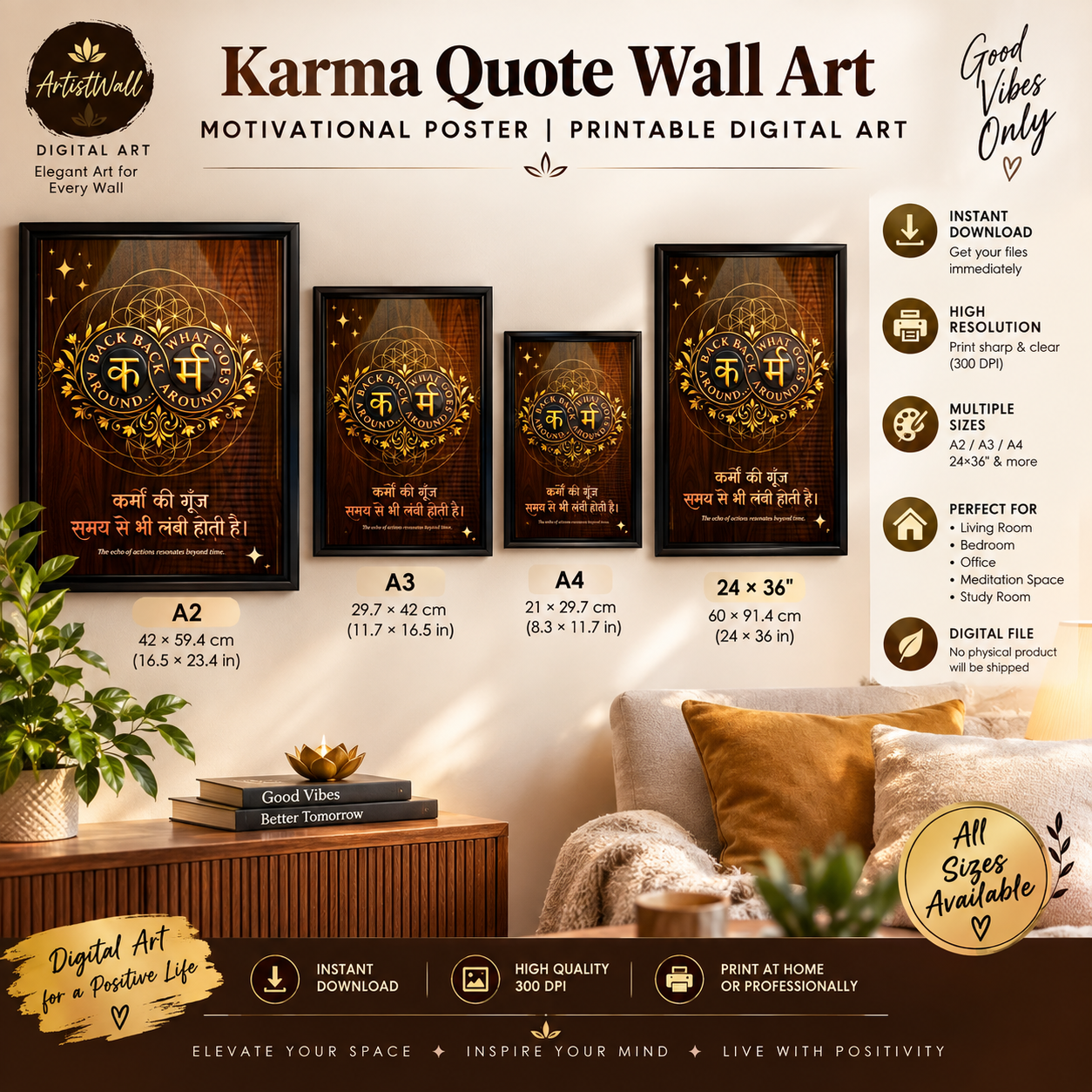 karma wall art, karma quote wall art, hindi wall art, hindi motivational poster, karma poster, motivational wall art, printable wall art, digital wall art, printable digital art, indian wall decor, hindi quote poster, inspirational wall art, spiritual wall art, home office wall decor, living room wall art, meditation room decor, indian printable art, karma quote poster, motivational printable, digital wall decor, 300 dpi wall art, instant download wall art, A4 wall art, A3 wall art, A2 wall art, 24x36 wall art, ArtistWall