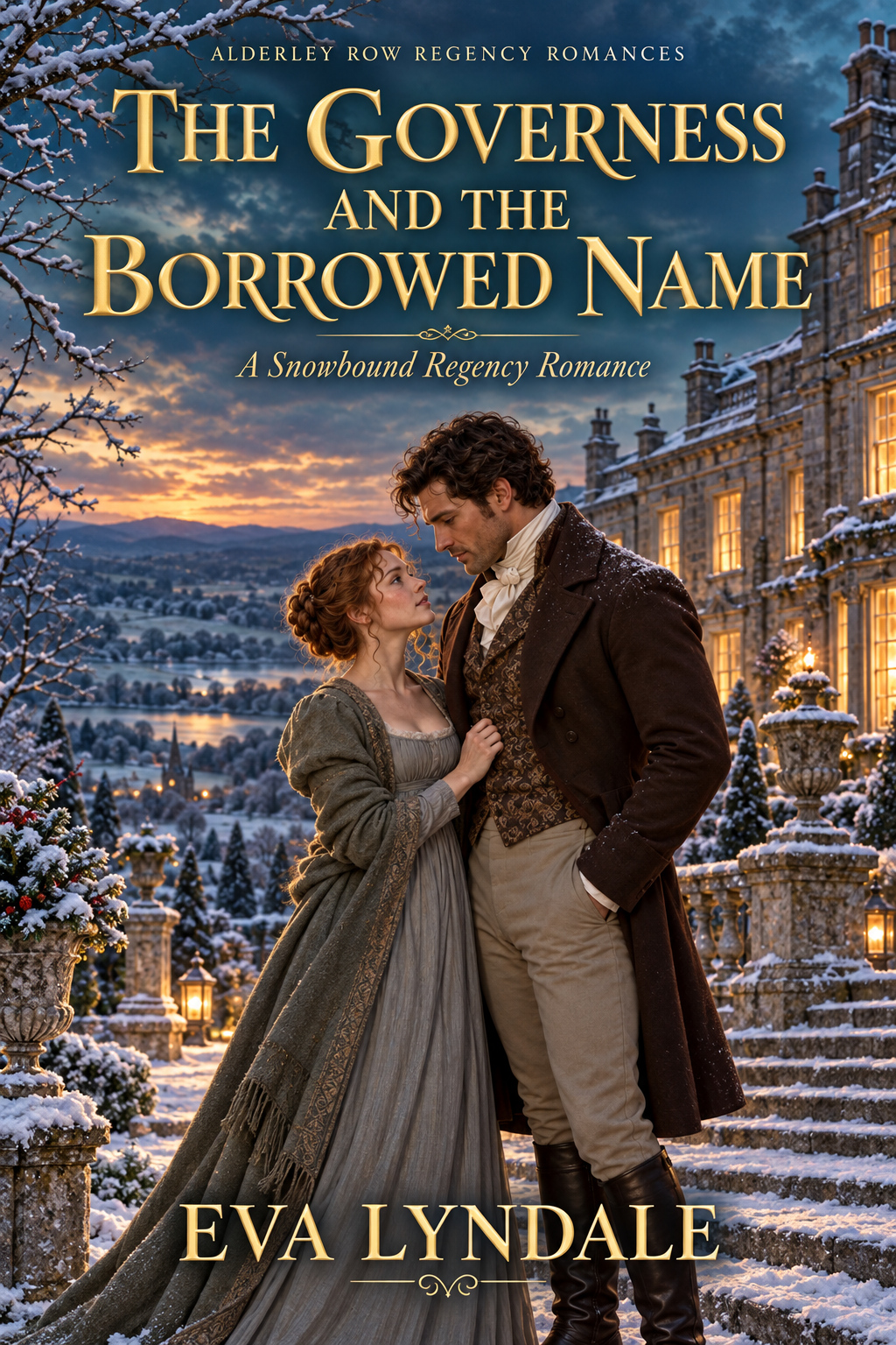 Cover of The Governess and the Borrowed Name by Eva Lyndale