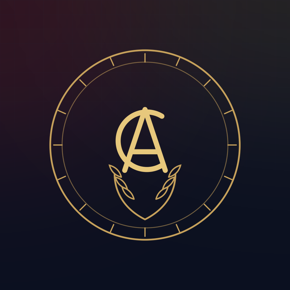The Cyber Auctoritas seal, a gold A within a ring of laurel.