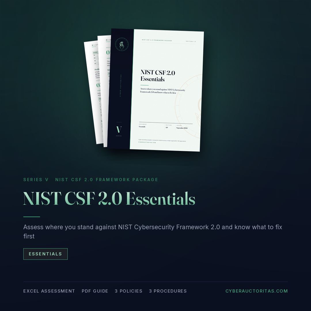 NIST CSF 2.0 Essentials by Cyber Auctoritas, square product image