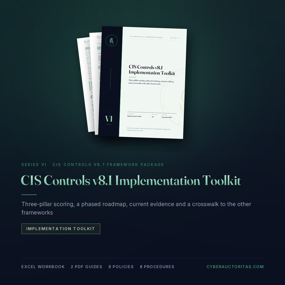 CIS Controls v8.1 Implementation Toolkit by Cyber Auctoritas, square product image