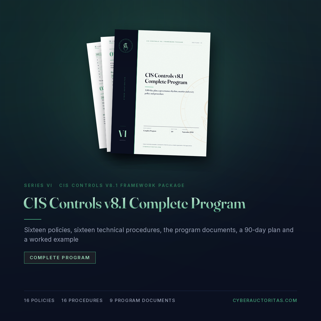 CIS Controls v8.1 Complete Program by Cyber Auctoritas, square product image