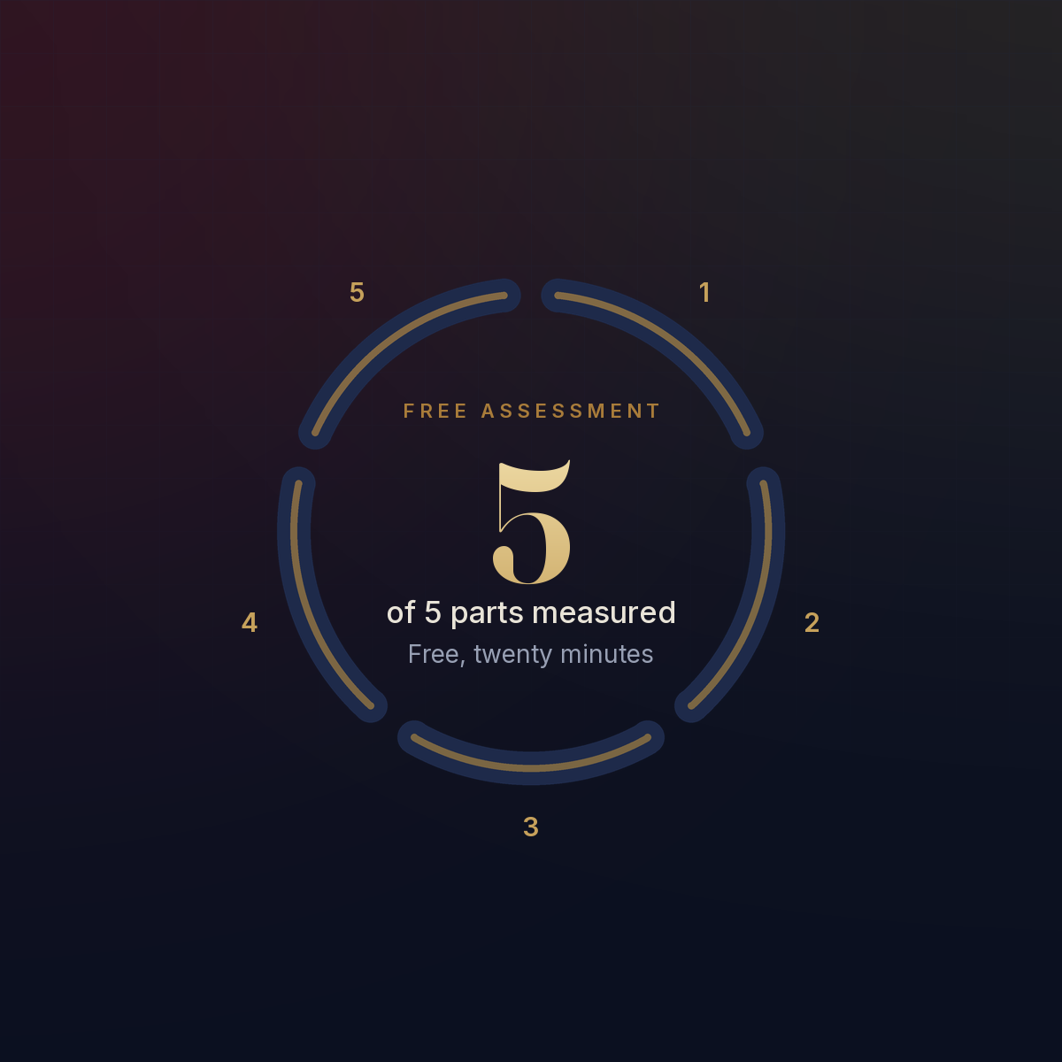 Coverage ring: the free assessment measures all five parts of the problem.