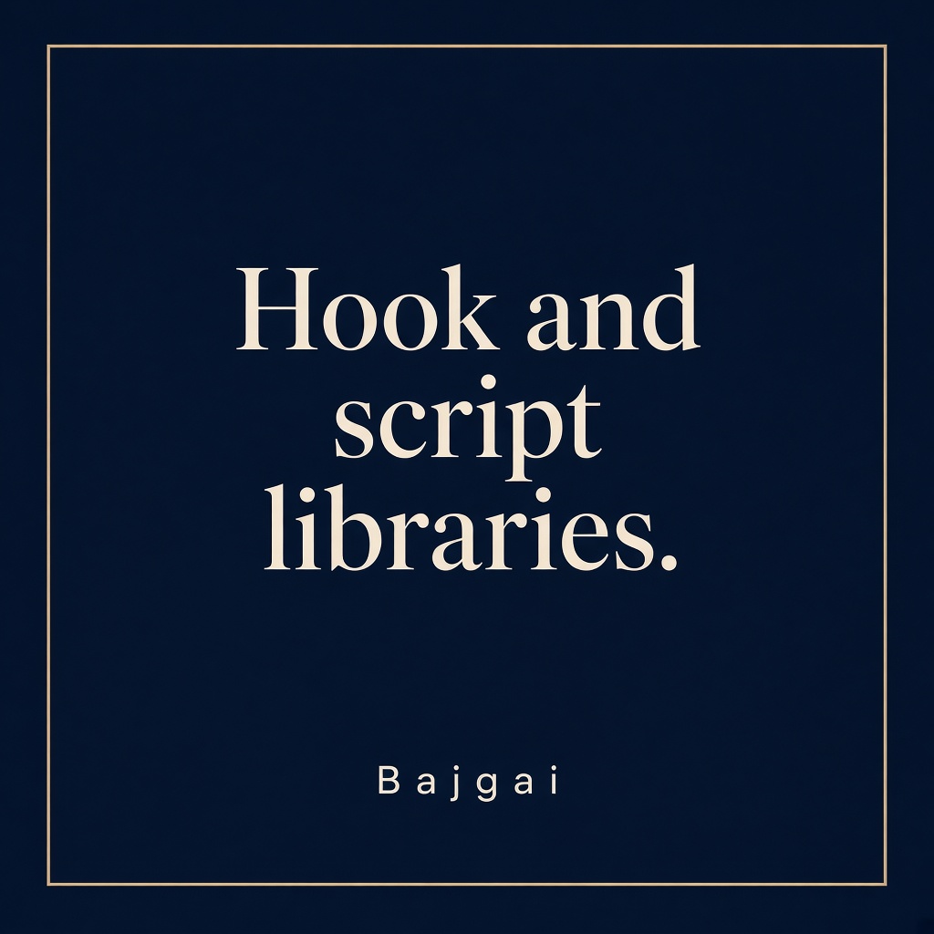 Cover for the hook and script libraries download from Bajgai