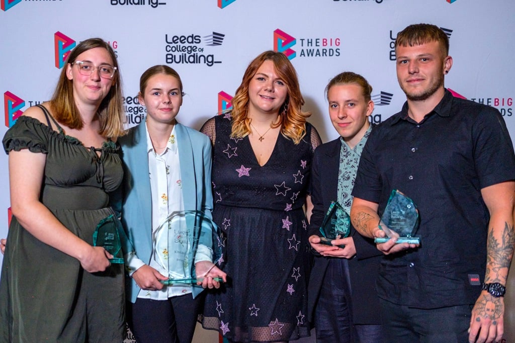 Group of award-winning painting and plastering students featured in Women in Trade Magazine.