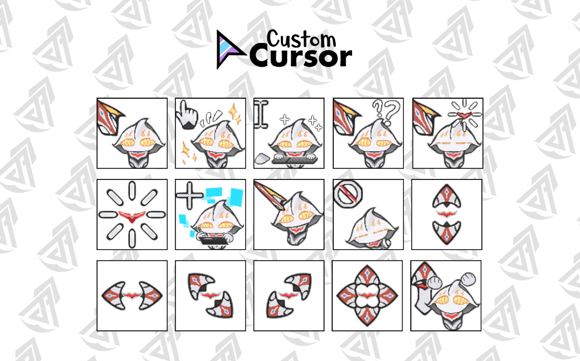 ✨ Ultraman Nexus Anphans Custom Windows Cursor Pack (128x128 HD) ✨