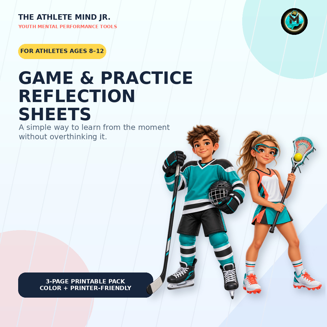 Youth Athlete Game & Practice Reflection Worksheets | Sports Mental ...