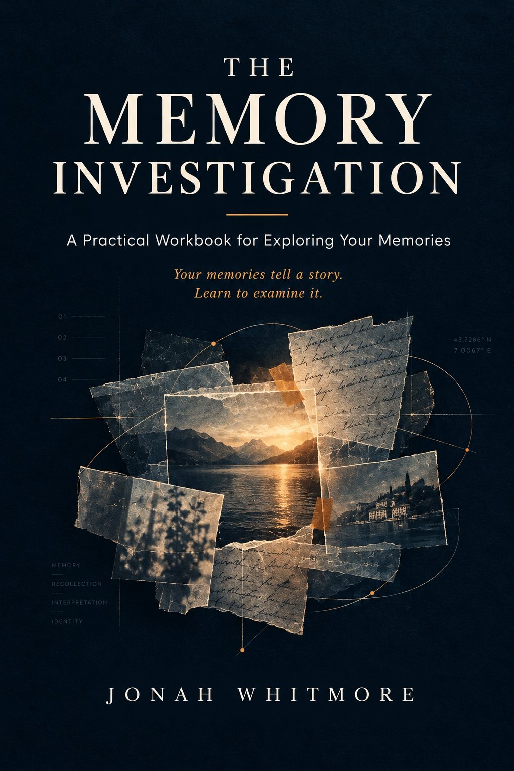 Cover of The Memory Investigation: The Practical Workbook for Exploring Your Memories by Jonah Whitmore.