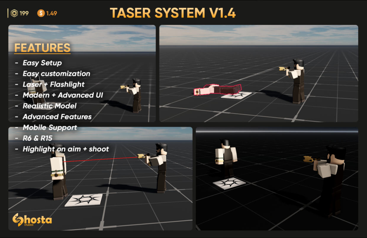 Roblox tactical taser equipment system