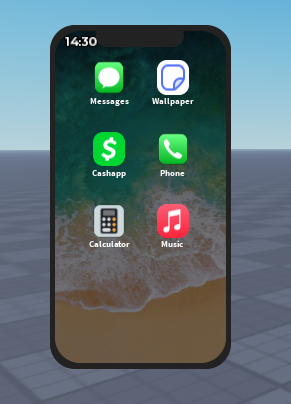 Music and wallpaper applications in the phone interface