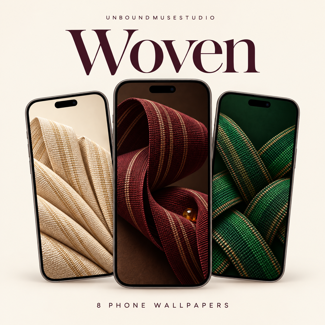 Woven Texture Phone Wallpapers | Woven collection cover.