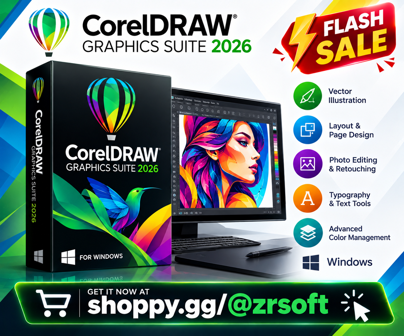 CorelDRAW Graphics Suite 2026 Lifetime Activation for Windows