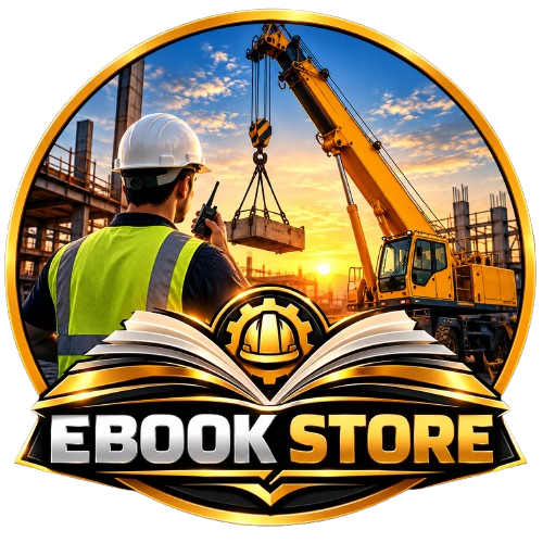 Skill Test Guide Ebook Store logo with a crane, a worker wearing safety gear, and an open book.