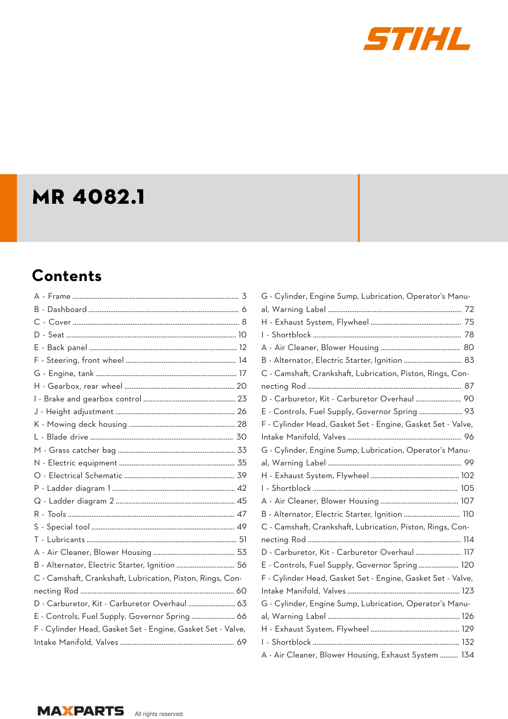 Cover of the VIKING MR 4082.1 illustrated parts catalogue PDF, showing the model name and contents.