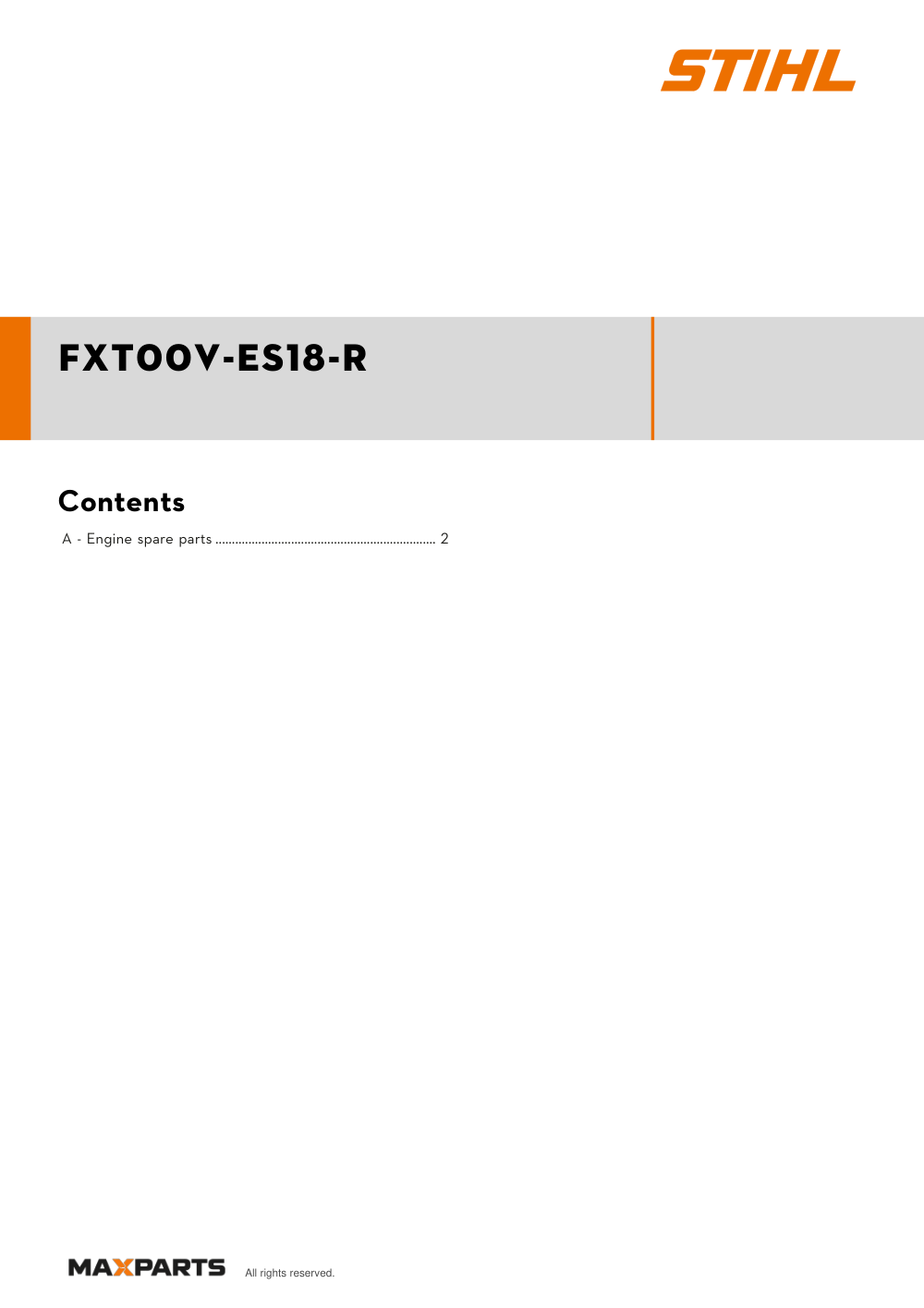Cover of the Kawasaki FXT00V-ES18-R illustrated parts catalogue PDF, showing the model name and contents.