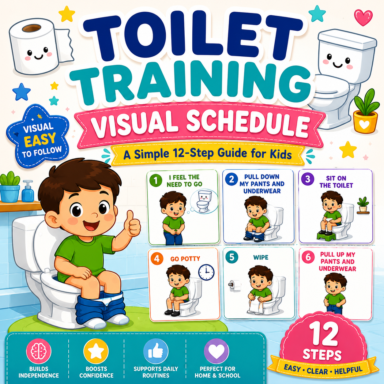Toilet Training Visual Schedule