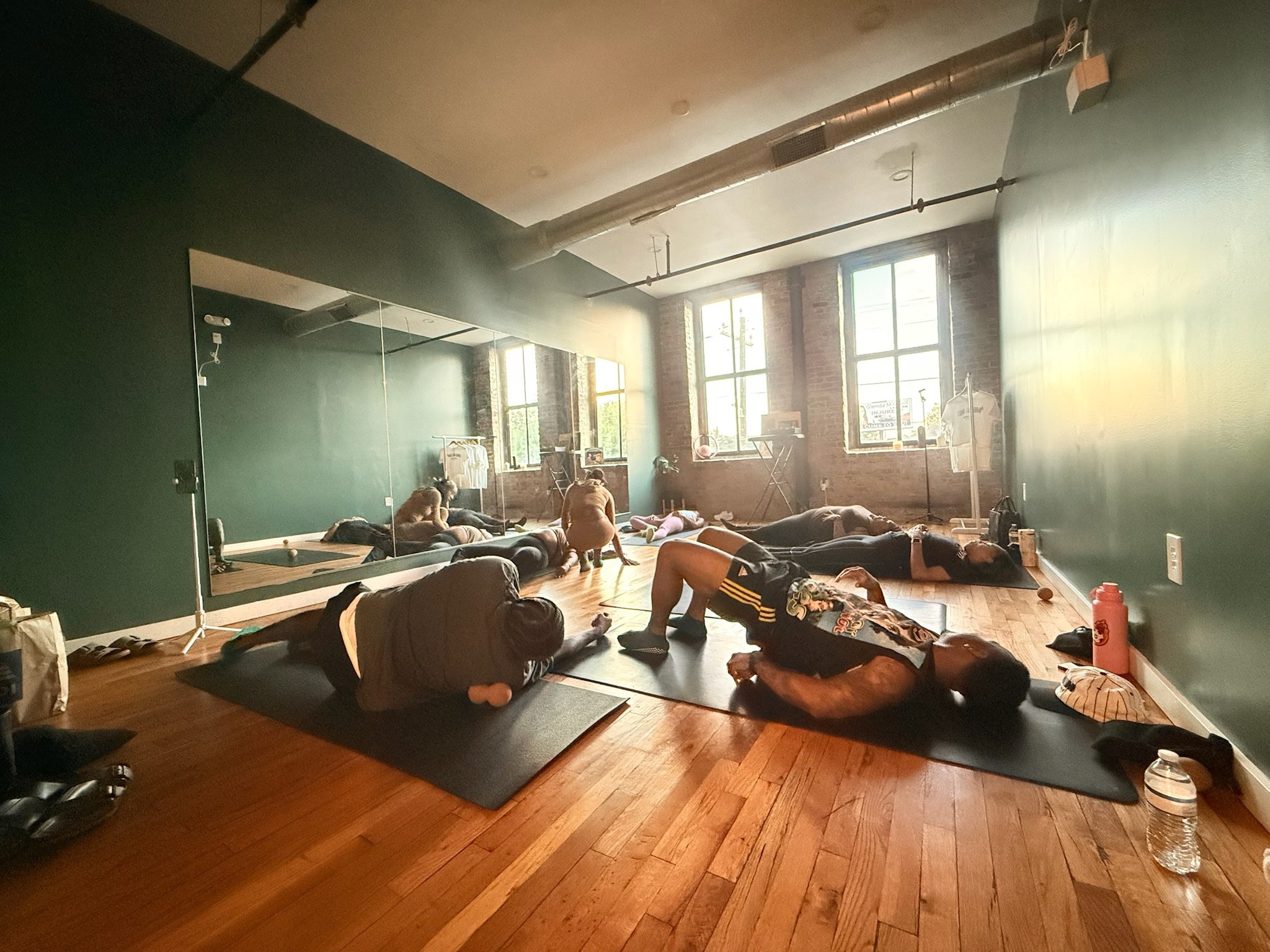 Foam rolling , mobility exercises, self massage