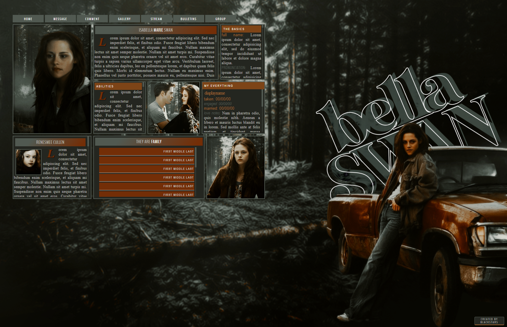 Premium Themed Layout: Bella Swan - Payhip
