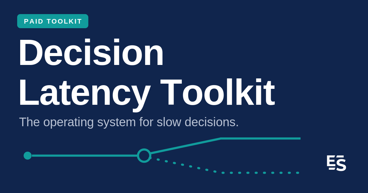 The Decision Latency Toolkit cover: decision and escalation templates for project managers