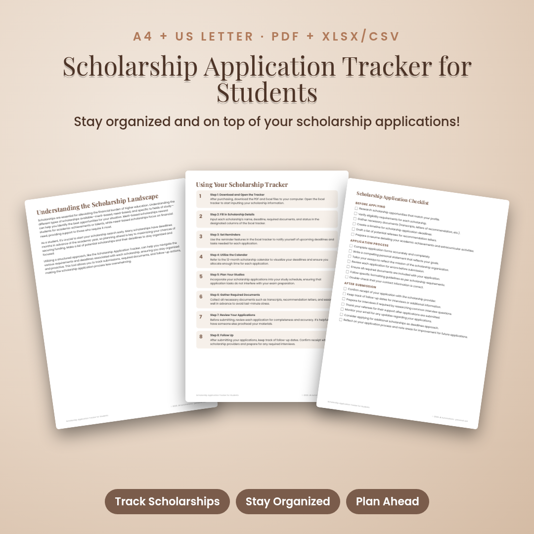 Scholarship Application Tracker for Students